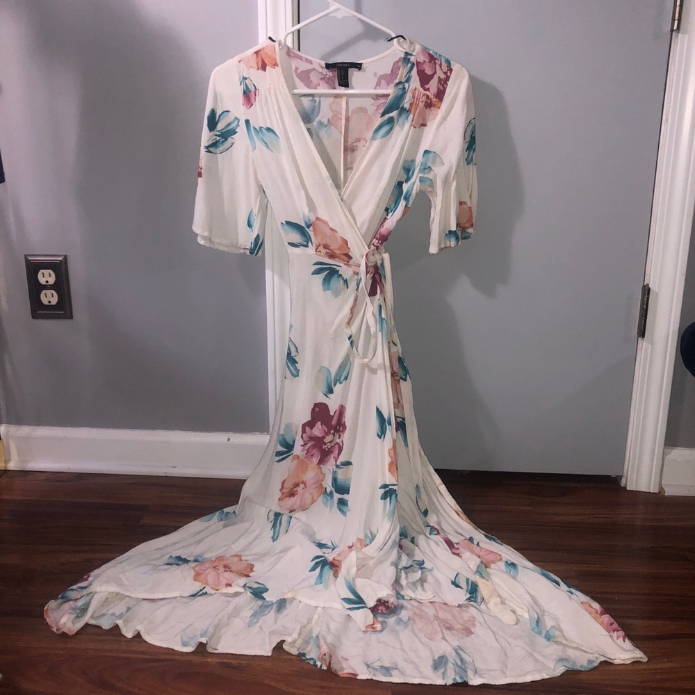 Floral wrap dress